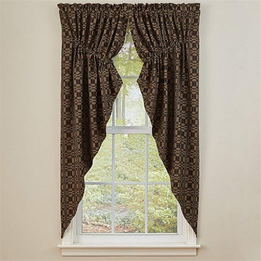 Amazon Com Park Designs Campbell Lined Gathered Swags Black