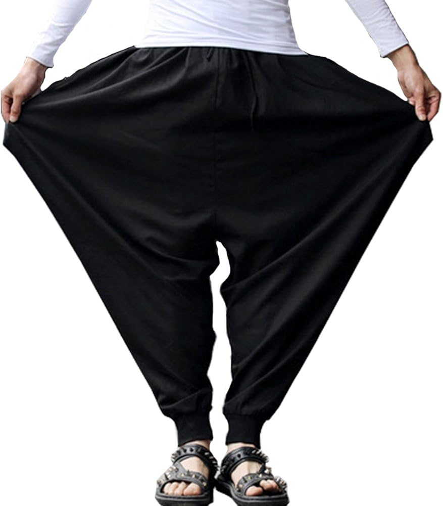 ONTTNO Men's Floral Stretchy Waist Casual Ankle Length Pants (Black) at  Men’s Clothing store