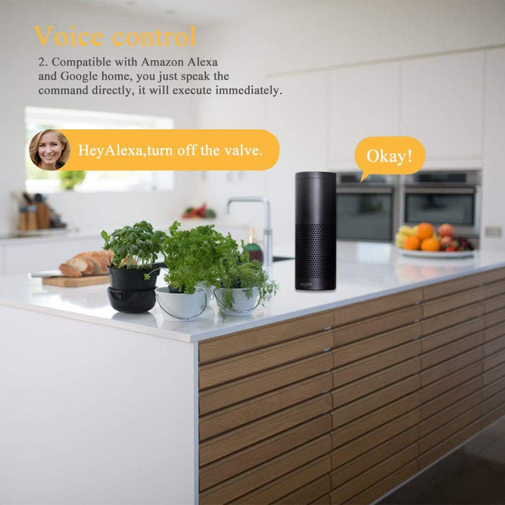 Smart Wifi Water / Gas Valve Controller, Timed Shut On/Off, App Control or Voice Command, Works for Water Pipe or Gas Valve UK Plug - Image 4