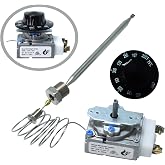 MENSI Furnace Deep Frying Thermostat Control Replacement Part of Robertshaw Model RX-1-36 Compatible With Pitco 60125401 Thermostat 1/4" MNPT Thread with Knob Handle