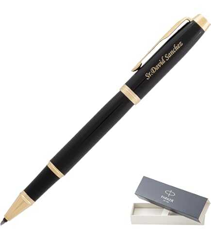 Engraved Parker IM Blue Rollerball Pen. Personalized Matte Finish