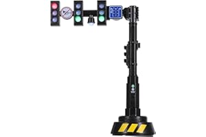 Toddmomy Interactive Traffic Light Model, Traffic Light Toy for Kids for Sand Table Dollhouse Landscape Decoration