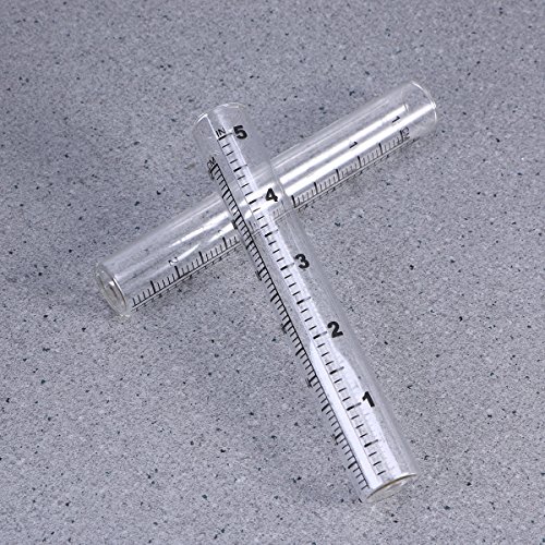 OUNONA 2Pcs Rain Gauge Glass Replacement Tube Flat-bottomed Rain Gauge Test Tube with Scale for Yard Garden Outdoor Home 12cm