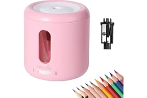TIHOO tenwin Electric Pencil Sharpener,Battery Powered and Portable Pencil Sharpeners Kid, Blade to Fast Sharpen,Suitable for NO.2/Colored Pencils(6-8mm), School/Classroom/Office/Home