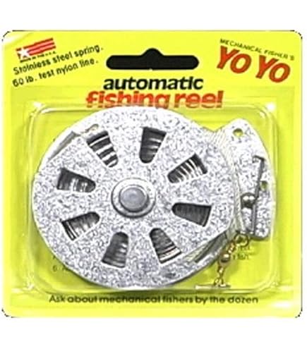 Amazon.com : 6 Mechanical Fisher's Yo Yo Fishing Reels -Package of 1/2  Dozen- Yoyo Fish Trap -(Flat Trigger Model) : Spinning Fishing Reels :  Sports & Outdoors