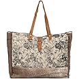Myra Floweret Weekender Bag for Women – Floral Printed Front, Buckle Closure, Fringed Edges for Travel Chic main image 0