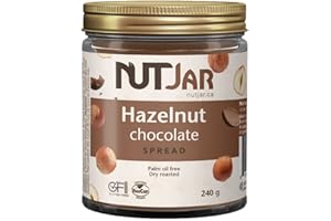 NutJar Premium Hazelnut Chocolate Spread 240 g, No Added Colours or Preservatives, Vegan, Gluten Free, Keto Friendly, Made in
