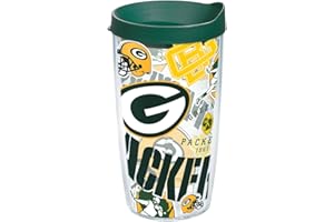 Tervis NFL Green Bay Packers All Over Made in USA Double Walled Insulated Tumbler Travel Cup Keeps Drinks Cold & Hot, 16oz, Classic
