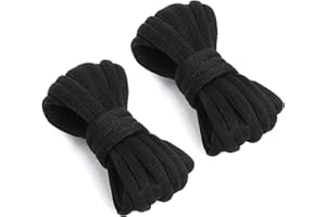 VSUDO 2 Pairs Oval Shoe Laces for Sneakers, Basketball Baseball Shoelace, Athletic Sport Trainers Shoestring for Men or Women