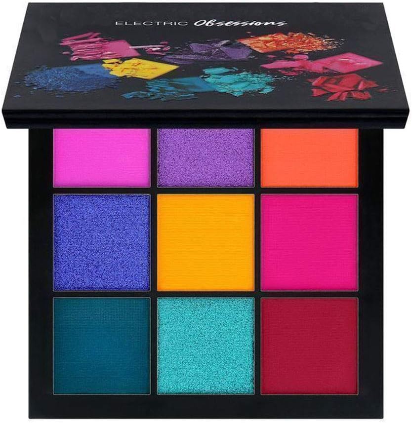 QHJ Portable 9 Colors Eye Shadow Highlight Face Eyeshadow Highlighter Powder Makeup