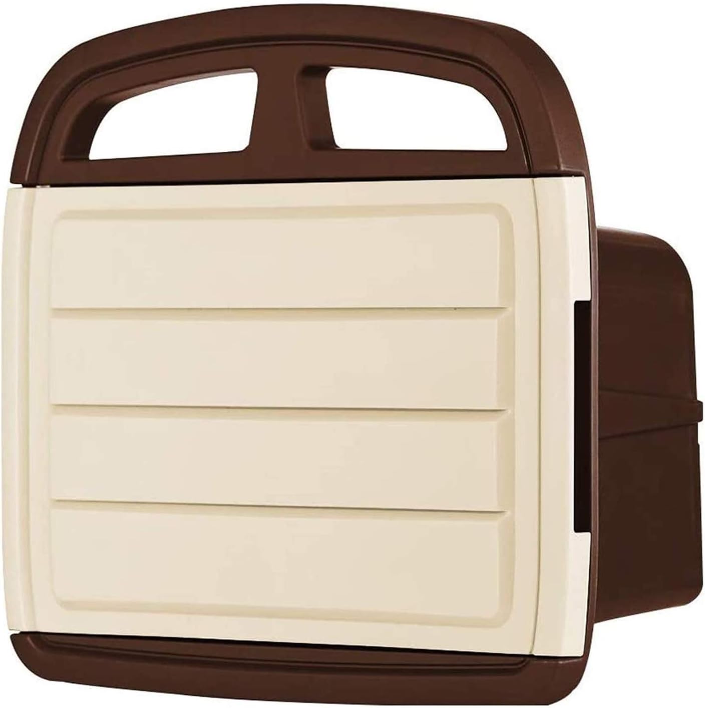 HOMEER Garden Water Hose Holder Wall Mount Hangout Reel Hanger Storage Box Cabinet w/Shelf Brown