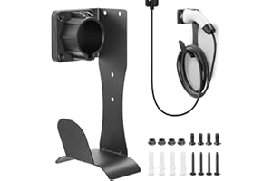 LZSTEC EV Charger Holder Cable Organizer Wall-Aligned Mount J1772 Holder, Space-Saving, No Cable Cutting, Electric Car Charge