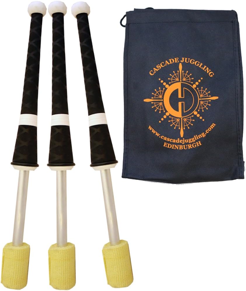 3 x Play Mephisto Fire Torches - 70mm Wick - Pro Fire Juggling Clubs and Cascade Juggling Bag