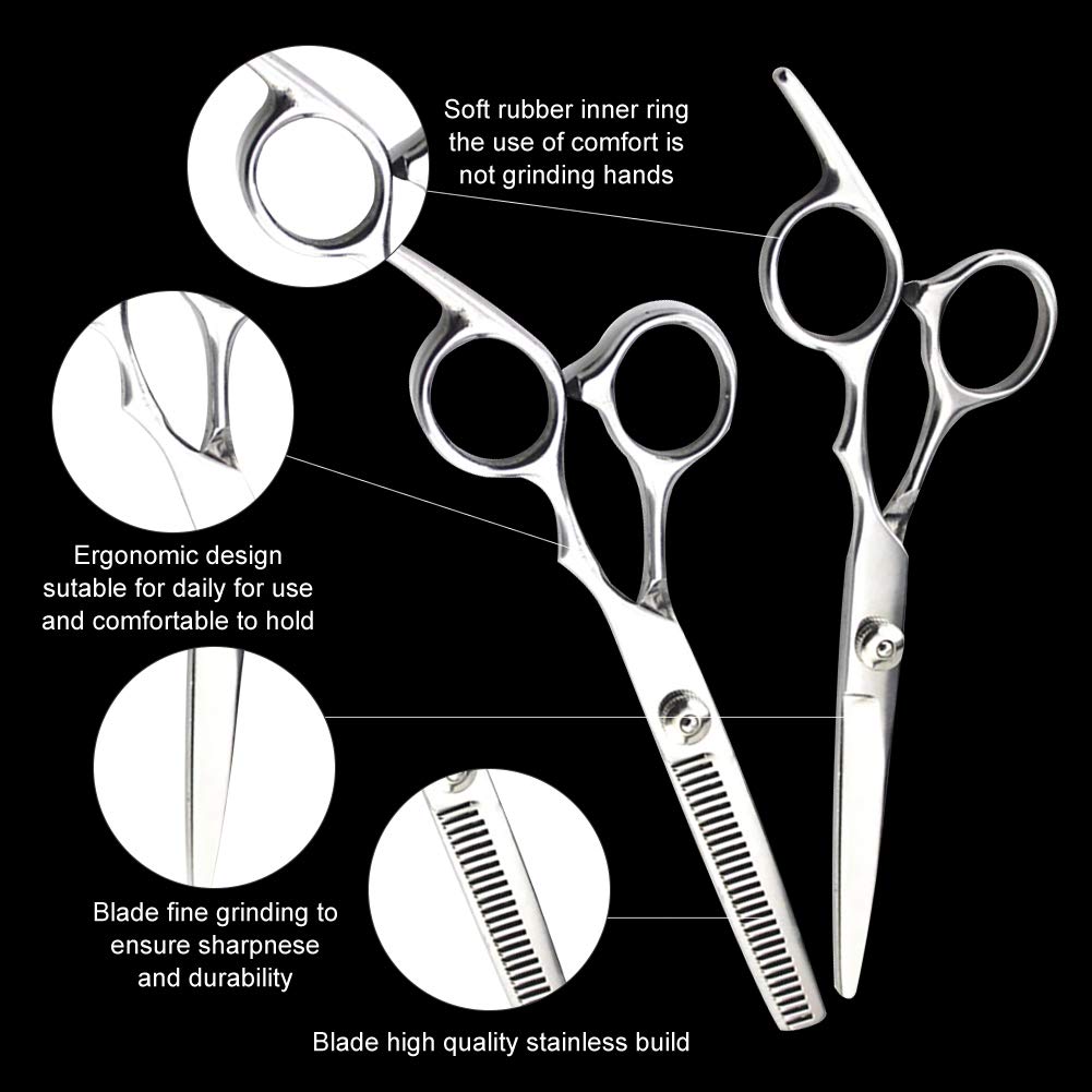 Hair Cutting Scissors for Women, Hair Cutting Scissors Set, Hairdressing Scissors Kit, Professional Hair Cutting Shears for Women Men Barber Salon Home Use : Beauty