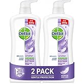 Dettol Anti-Bacterial Body Wash, Sensitive Scent, 950g per Bottle (Pack of 2, Total 1900g) - China Version, Kills 99.9% of Germs, pH Balanced