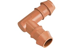 WZFLRUA 20 Pack 1/2 Inch Drip Irrigation Elbow Fittings - 17mm 1/2'' Drip Line Barbed Elbow Connectors for 1/2 Inch Drip Irrigation Tubing (0.600'' ID) Irrigation Attachment Parts for Garden System