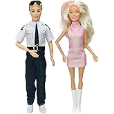 Fashion Dolls Set, Stylish Twin 12 Inch Doll Toy, Trendy Outfits for Fashionable Play, Perfect Good Gift