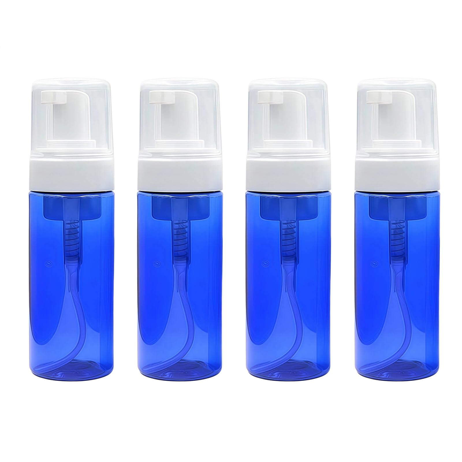 4PCS 100ml 3.4oz Blue Travel Foam Soap Dispensers Refillable Foaming Pump Bottles for Toiletries Home Hotel Business Trips