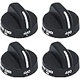 Control Konb 8273103 Gas Stove Knob Control Knob Black Compatible with Stove Oven Replace WP8273103, WP8273103VP, 8273107 4pa