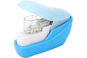 Zerodis Stapleless Stapler, 4 Page Capacity, Mini Desktop Paper Binding Machine, Hand Press Crimper for Home, School, Office 