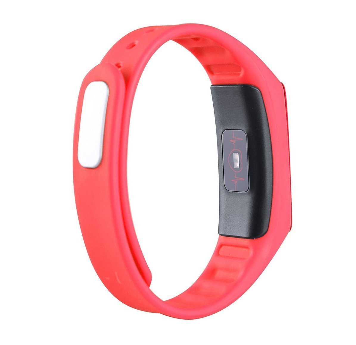 SinoPro Bluetooth Fitness Tracker Smart Bracelet Wristband with NFC Heart Rate Sleep Monitor Pedometer Activity Tracker Call Reminder Remote Capture Functions for iPhone and Android Smartphones (Red)