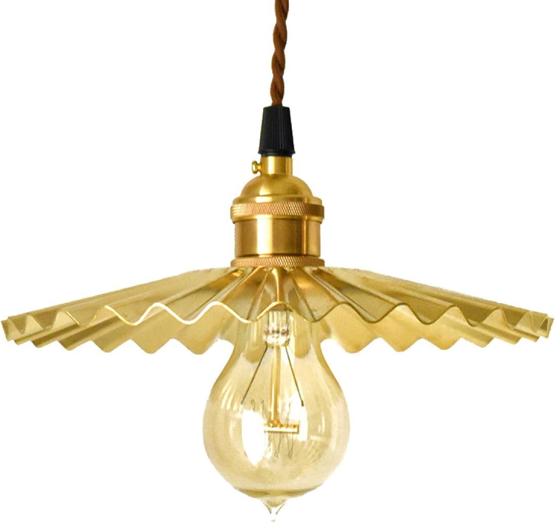 Brass Pleated Chandeliers 2 M Lamp Wire