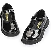 Oamico Toddler Girls Dress Shoes Loafers School Uniform Mary Jane Flats Thick Non-Slip Sole Casual Shoe (Toddler/Little Kids)