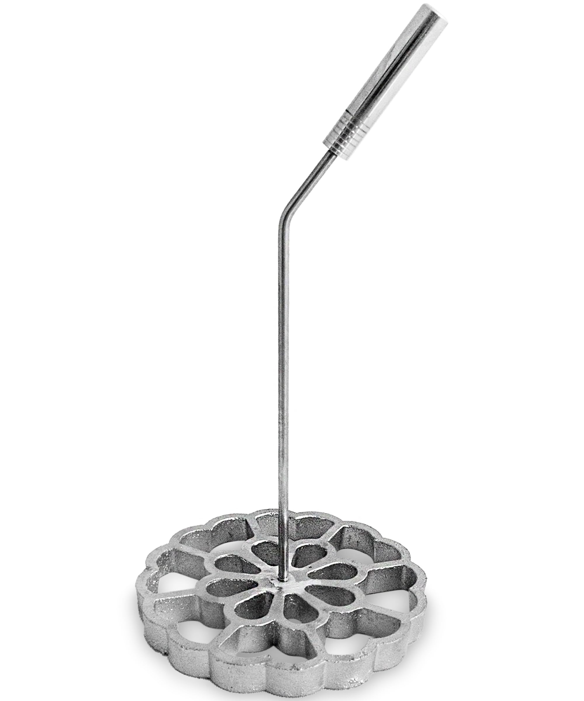 Photo 1 of Bunuelos Mold with Handle X-Large (5.7 in Cast Aluminum) - Molde para Buñuelos de Viento Mexicanos - Buñuelos de Viento Moldes - Bunuelo Mold Mexican Cookware - Rosette Iron Set with Handle