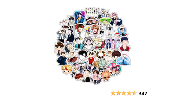 amazon com cute bts kpop laptop stickers for teens water bottles phone computer skateboard luggage helmet graffiti decals 50pcs pack toys games