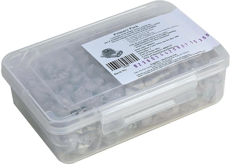 RIKSOSIN 8A Jelly Crimp 2 Way Clear Wire Splice Connectors 500 Pack LJ8A