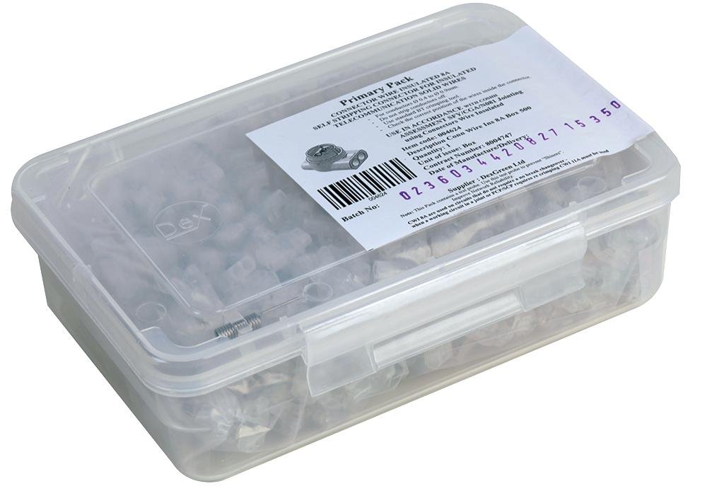 8A Jelly Crimp, 2 Way, Clear, 500PK | TERMINALS Wire Splice CONNECTORS, 500 X Qty - LJ8A