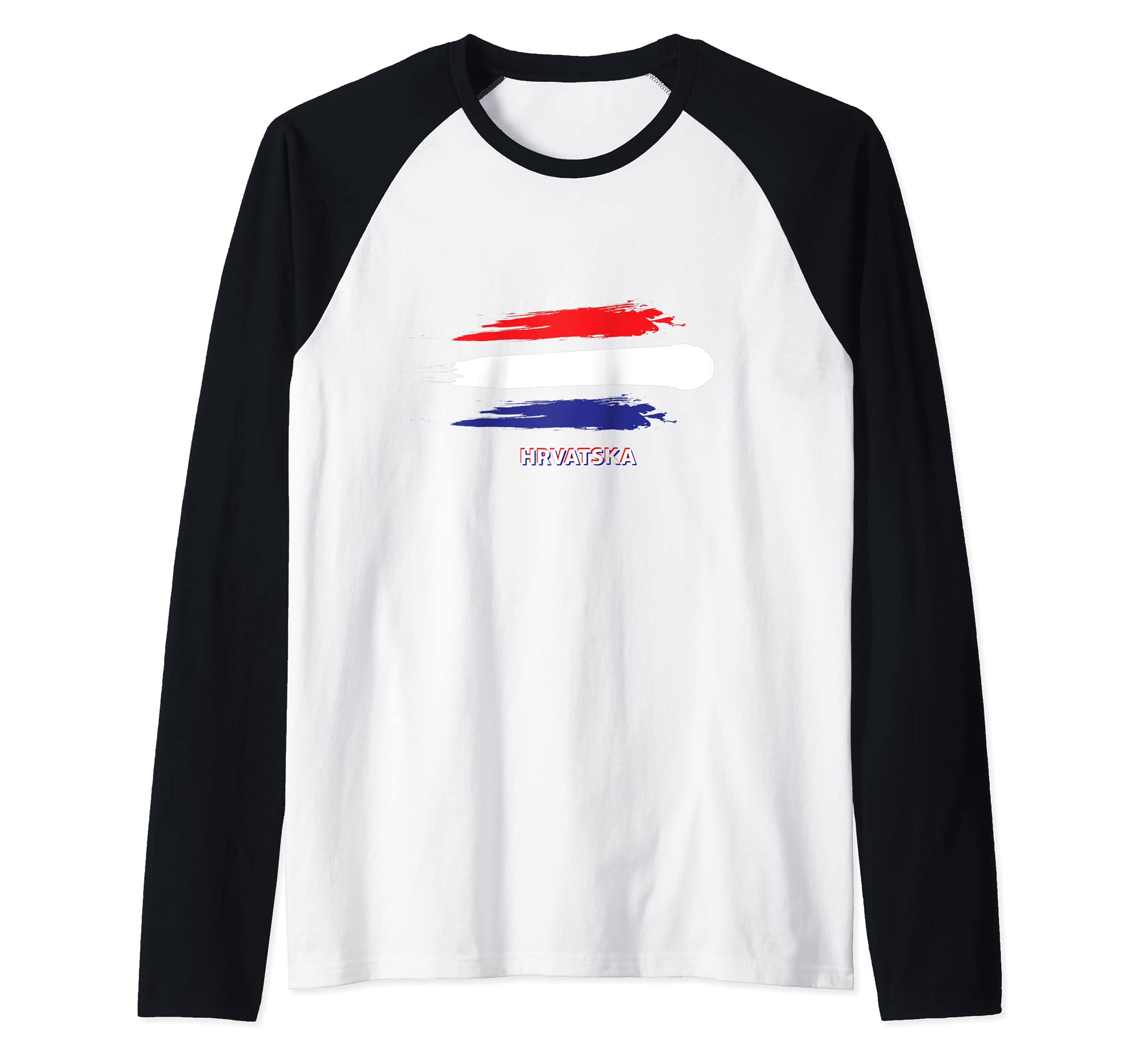 Flag Croatia Raglan Baseball Tee
