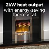 Dimplex Glen Fulford Inset Electric Fire Black Stainless Steel Optiflame 2KW view 9