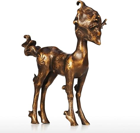Aijoan Bj Estatuas Estatuillas Decoracion Ciervo De Hadas Ciervo Pacifico Modelo De Escultura De Metal Estatuilla Estatua Decoracion Del Hogar Esculturas De Animales Salvajes Como Regalos Amazon Es Hogar