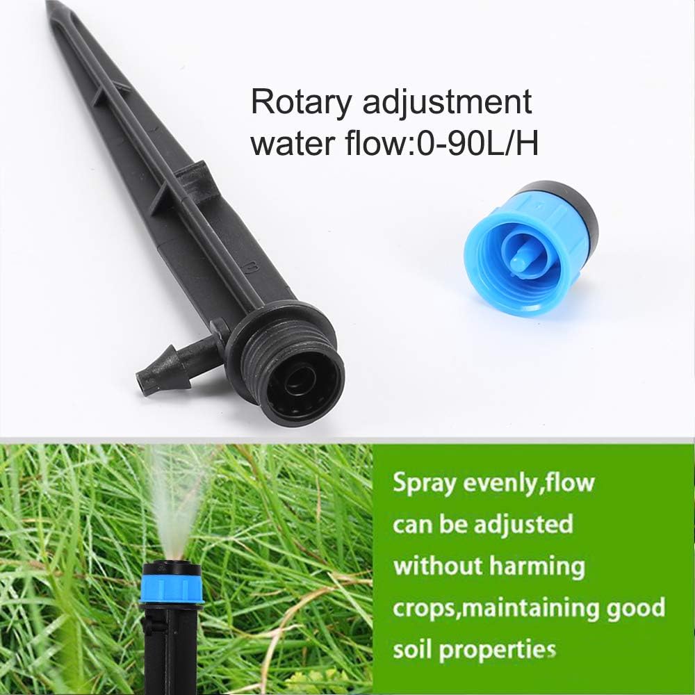 Anpatio 50 Pcs 360 Degree Micro Irrigation Drippers System Garden Adjustable Sprinklers Emitter Watering Equipment Misting Nozzles for Garden Lawn Fruit Tree Flower Vegetables Plants : Garden & Outdoor