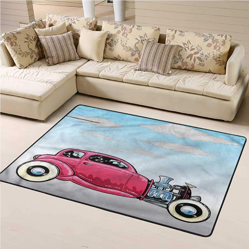 Rugs for Living Room Cars Easy Clean Stain Fade Resistant