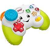 ​Fisher-Price Laugh & Learn Baby & Toddler Toy Game & Learn Controller Pretend Video Game with Music & Lights for Ages 6+ Mon