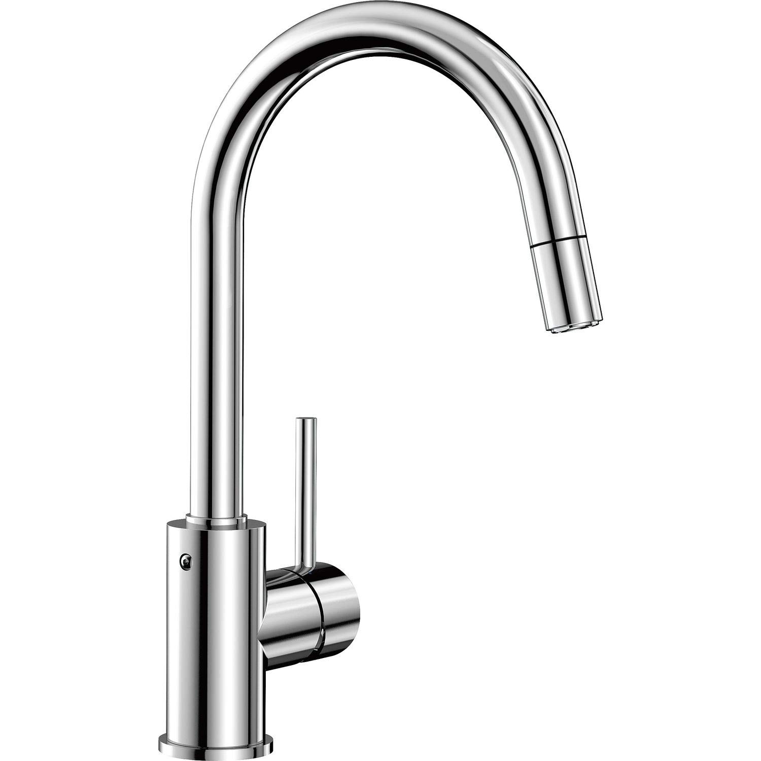 BLANCO MIDA-S – Kitchen Mixer Tap with High, Pull-out Spout – High Pressure – Chrome – 521454 — image 1