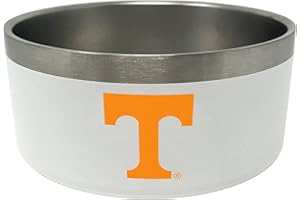 SHOPINSTAPETS Tennessee Volunteers 32oz Stainless Steel Dog Food & Water Bowl - NCAA Officially Licensed