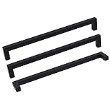 Goldenwarm 5 Pack Black Square Bar Cabinet Pull