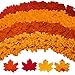 Gibot 400 Pcs Artificial Maple Leaves 4 Colors Fake Fall Leaves Silk Autumn Leaves for Weddings, Events and Thanksgiving Fall Decor