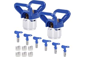 Airless Sprayer Reversible Spray Tips with 2 Holders, 6-Piece Nozzle Set, Sizes 211, 315, 417, 515, 517, 523