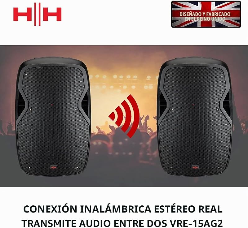 VECTOR da HH Electronics VRE-15AG2 - Coluna ativa moldada com Bluetooth - 800 W - 15" LF + 1" CD — foto 4 de 7