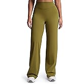 Aoxjox Women's Velura Straight Leg Yoga Pants, Buttery Soft PlushFlex™ Mid-Waist Wide-Leg for Workout & Casual Leggings