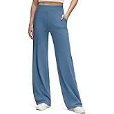 G4Free BareFeel High Stretch Wide Leg Pants for Women Soft Comfy Casual Yoga Pants with Pockets Petite/Regular/Tall