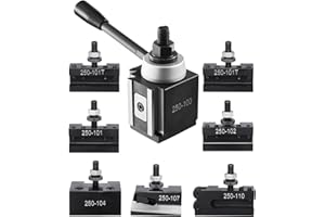 VEVOR Quick Change Tool Post Set, 8 Pcs, Includes Lathe Tool Holders, Wedge Type Tool Post with Turning Tool Holder Accessori