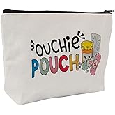 ZOCIGIFTS Medicine Storage Pouch with Diabetes, Medicines Bag, and Medical Supply Designs, White Canvas Zipper Cases, Multi-Use Functionality (Gift for Birthdays, Graduation, Christmas) (Style C)