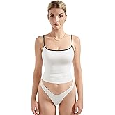 SUUKSESS Women Double Line Square Neck Tank Top Summer Y2K Going Out Basic Cami Shirt