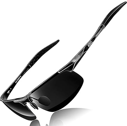 ATTCL Herren Polarisierte Treiber Glasses Sport Sonnenbrillen Al-Mg Metallrahme Ultra leicht