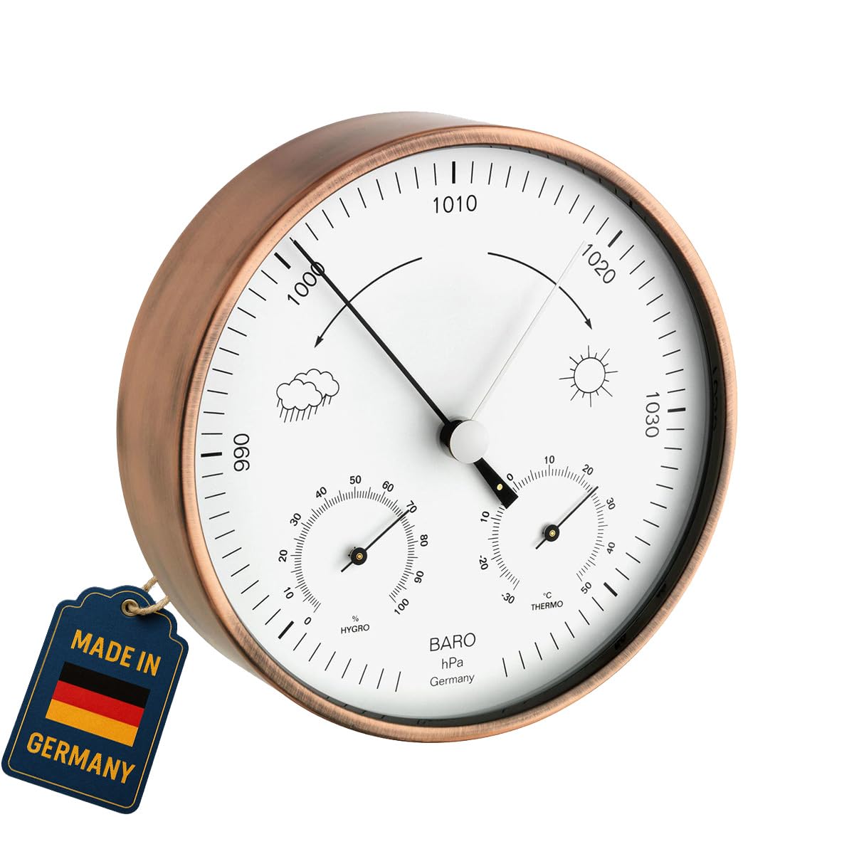 TFA Dostmann Blooming Weather 20.2027.51 Copper Analogue Outdoor Weather Station - Copper